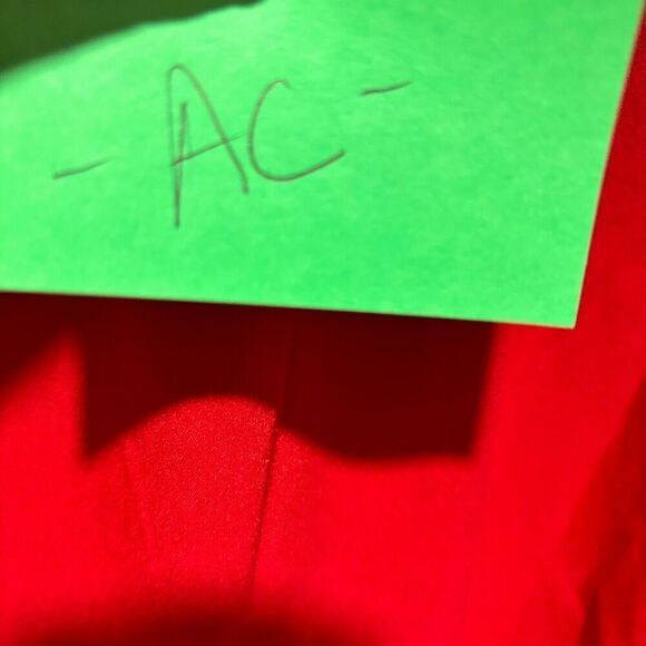 La Linge Square Neck Smocked Side Slit Fit & Flare Dress Red 2X Ballon Sleeve - Picture 10 of 11